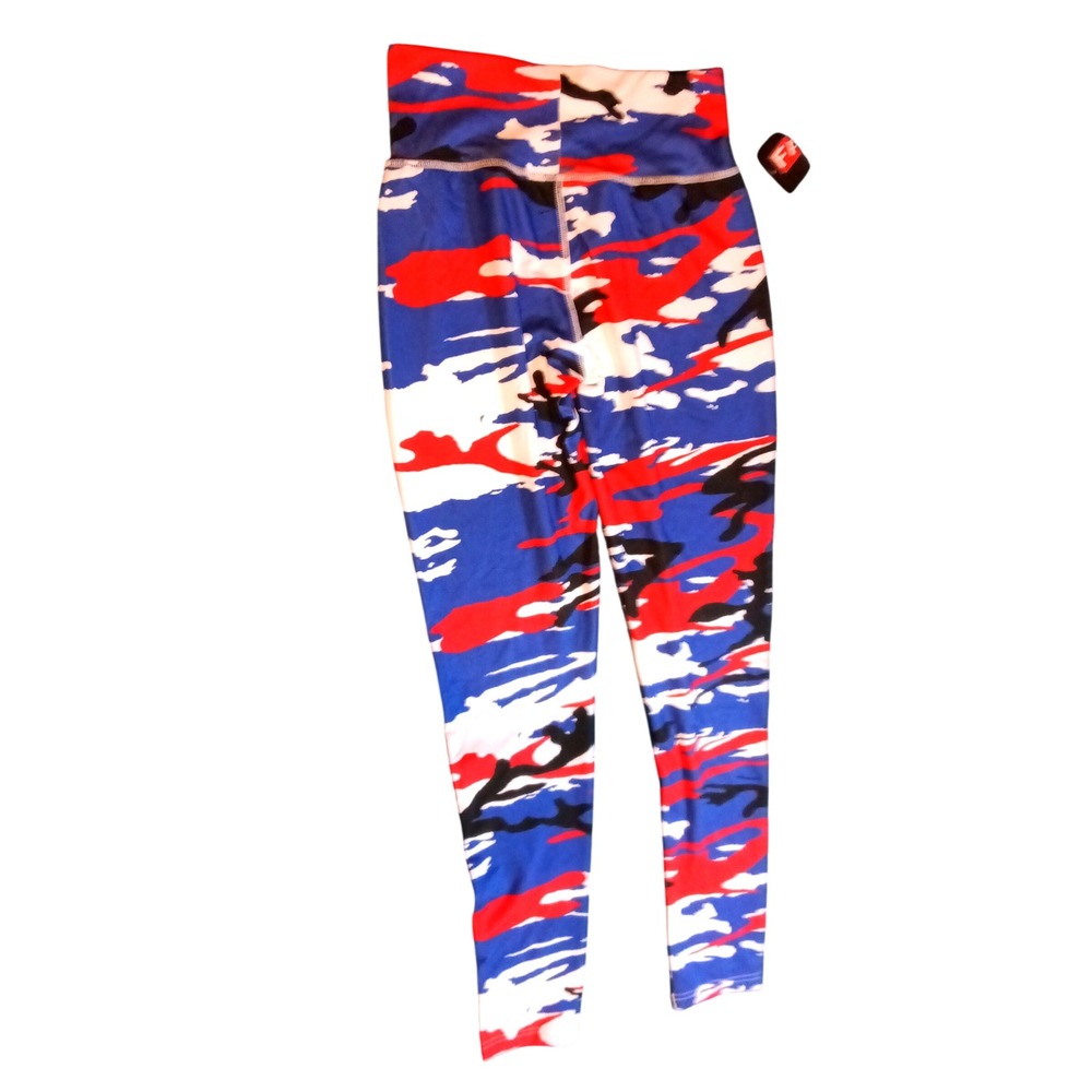 Nwt zubaz Womens Patriotic Camo Leggings Red White Blue High Waist NWT